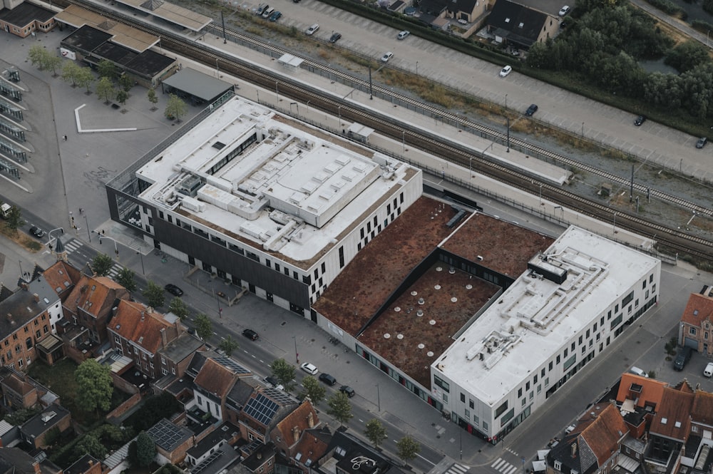 aerial view of a large building