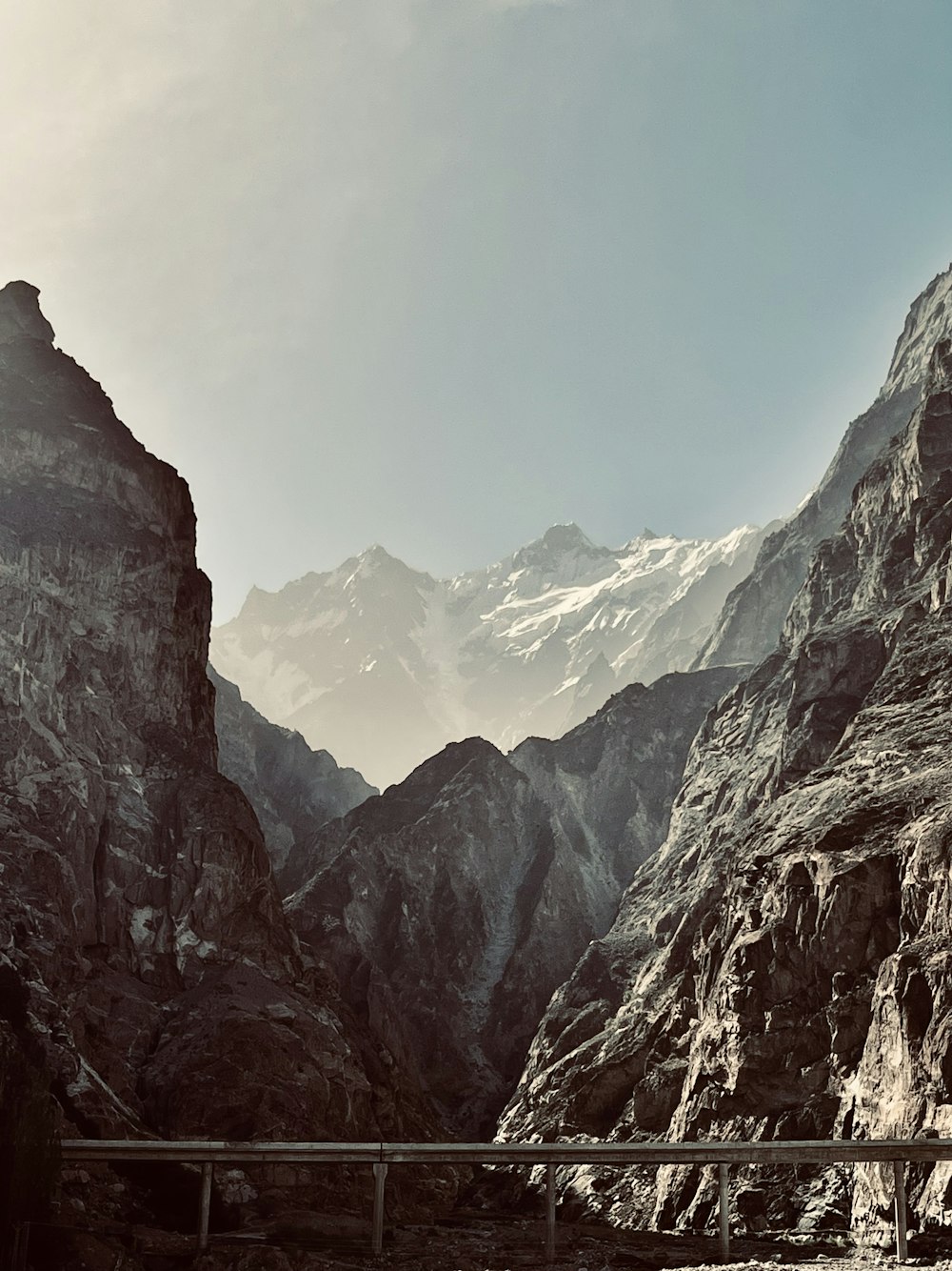 a mountain with snow