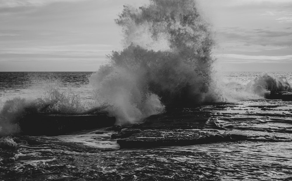 a large wave crashing