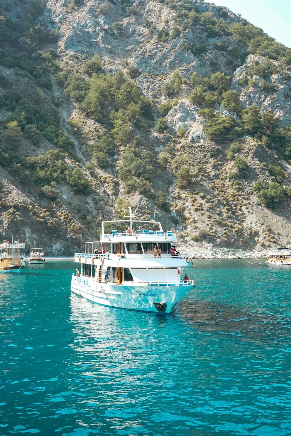 a boat sailing on the water