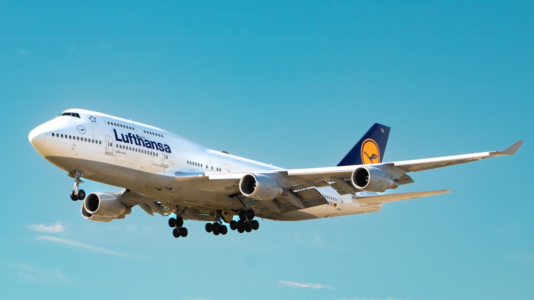 a large airplane flying in the sky,