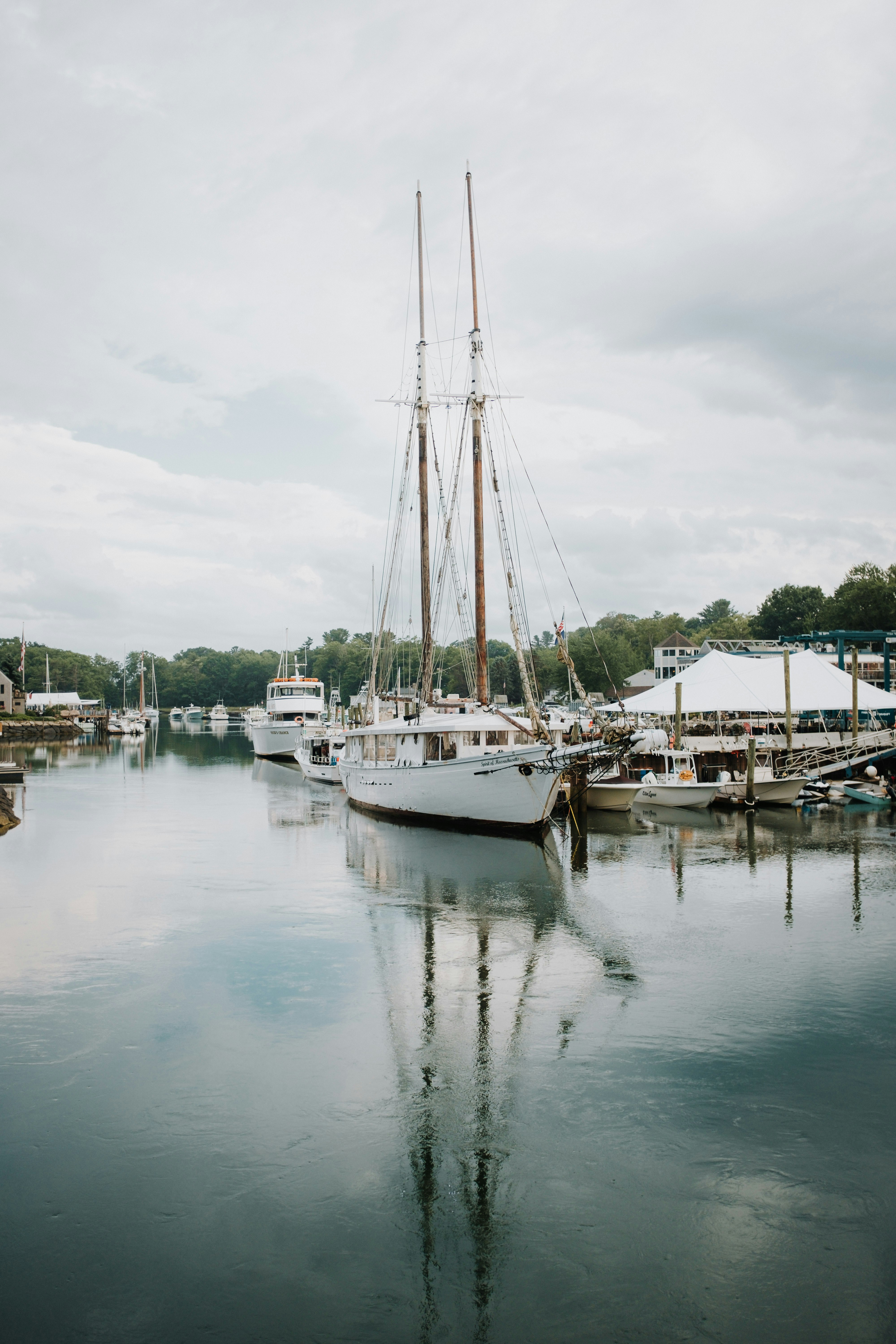 a boat docked at a pier