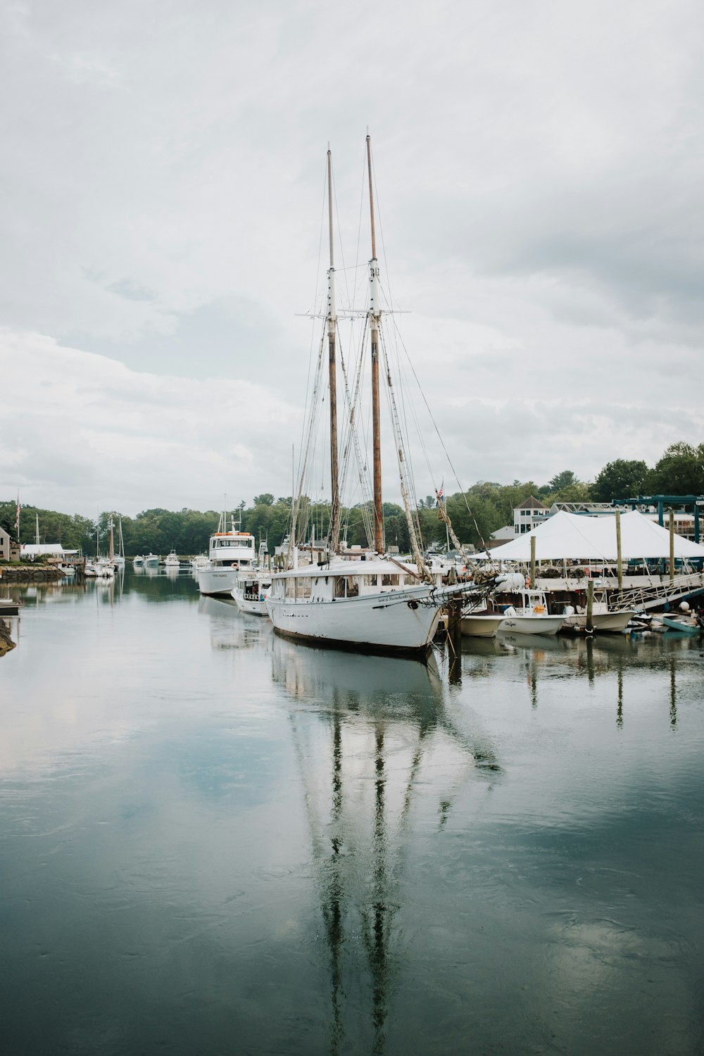 a boat docked at a pier