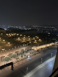 An organized urban space with clear signage and communal areas.