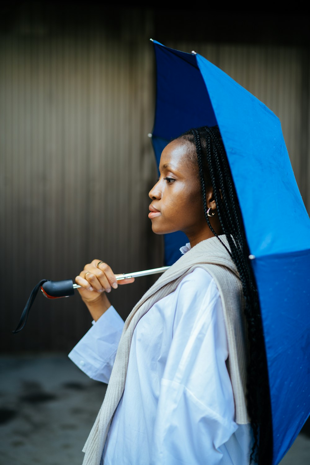 a person holding an umbrella