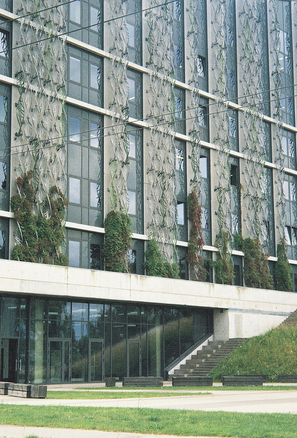 a building with glass windows