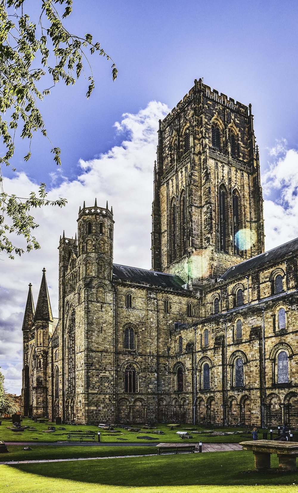 a large stone building with a clock tower