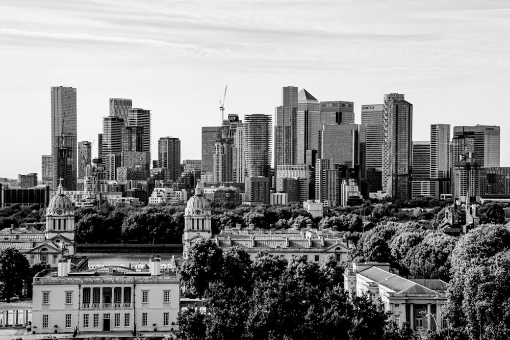 a city with many buildings