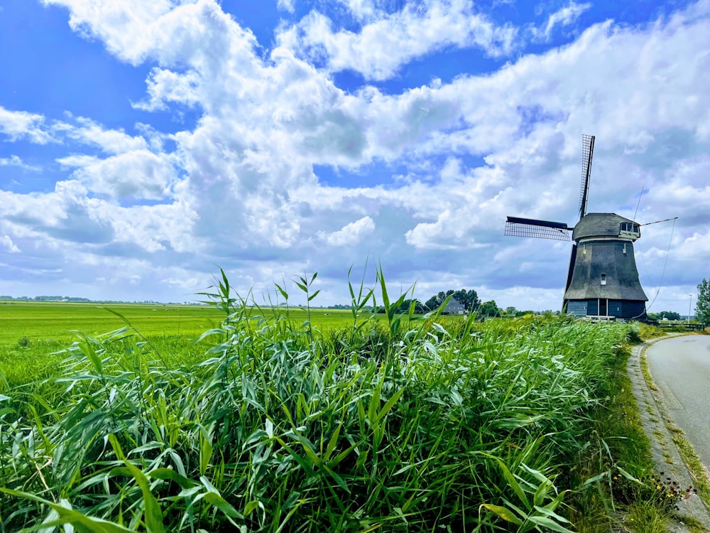a windmill in a field