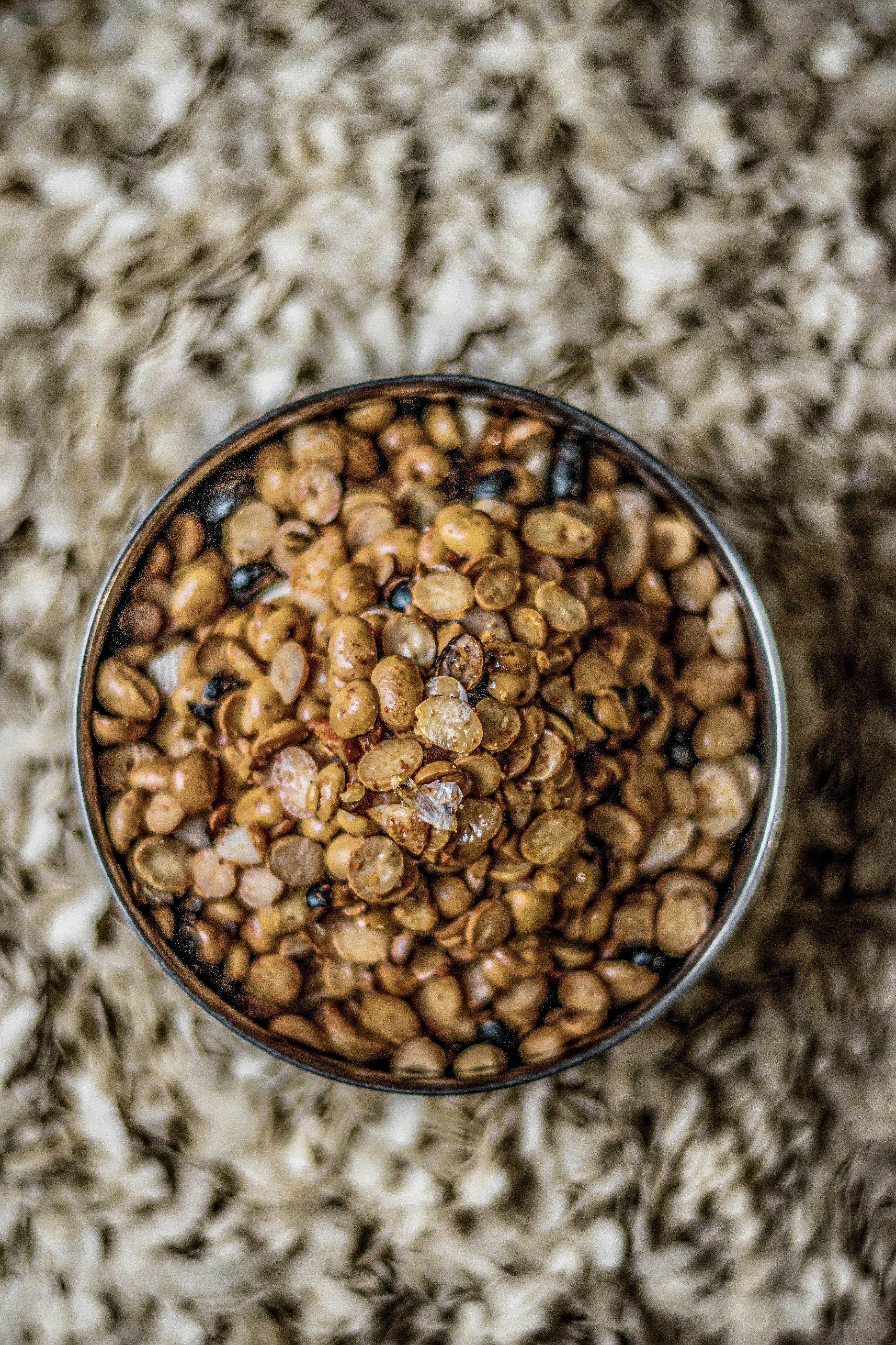 a bowl of coffee beans