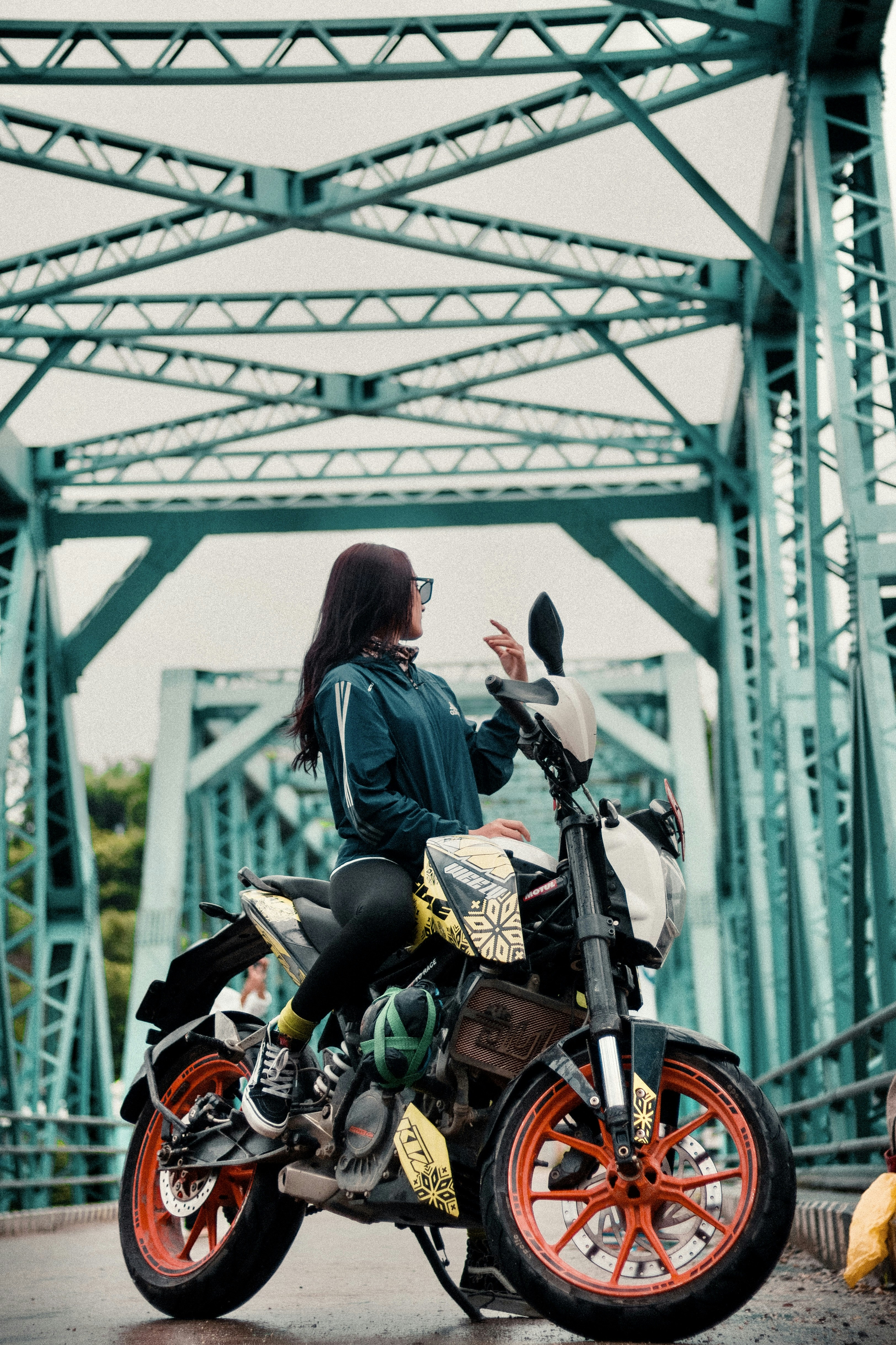 a person on a motorcycle