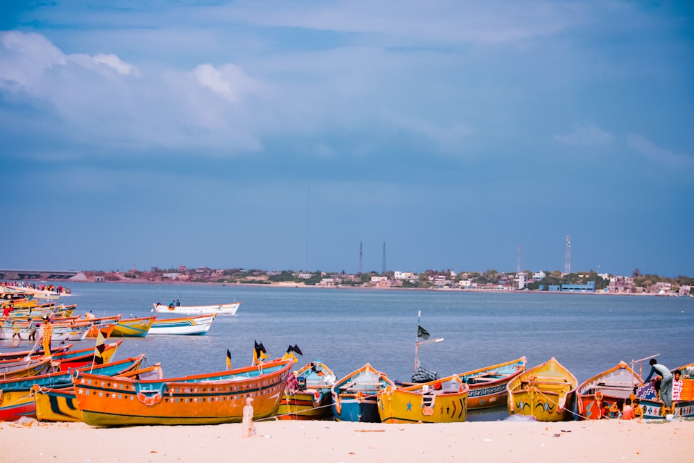 boats on the beach