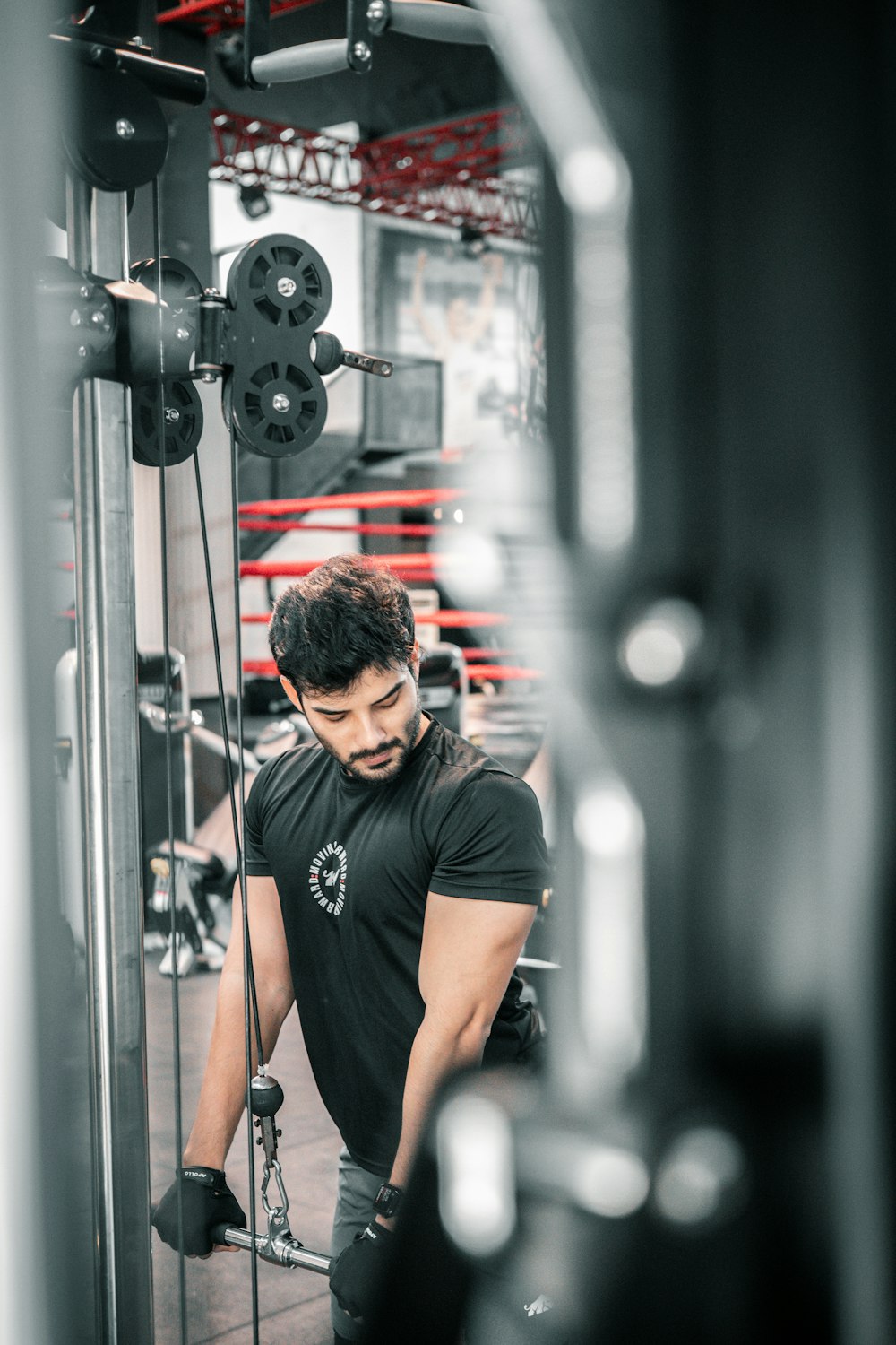 a man working on a machine