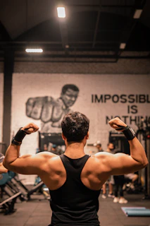 a person lifting weights