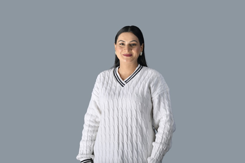 a person in a white coat