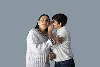 a man and woman embracing