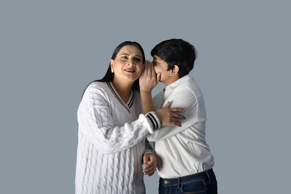 a man and woman embracing