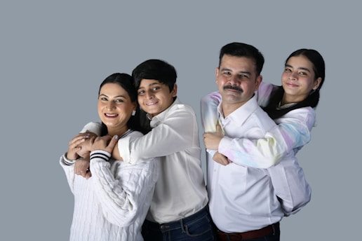 a group of people posing for a photo