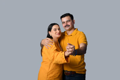 Two people talking