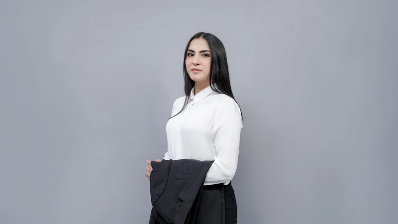 smart professional in a white shirt