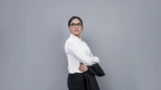 a person with the arms crossed