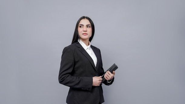 a person holding a tablet
