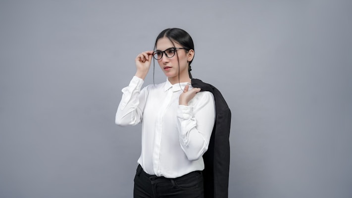a person wearing glasses