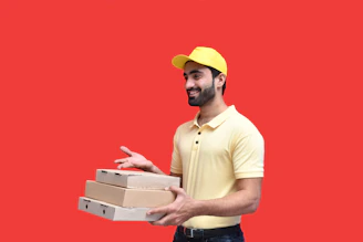 a man holding a box
