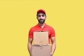 a person holding a box