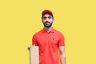 a man holding a suitcase