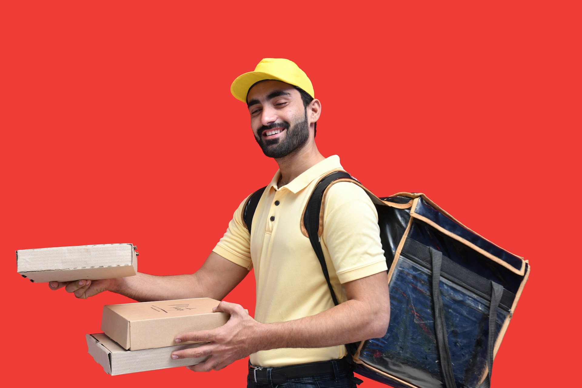 a person holding a box