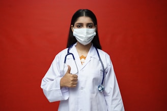a doctor with a stethoscope around her neck