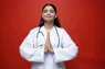 a person in a white coat