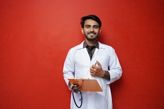 a man holding a book