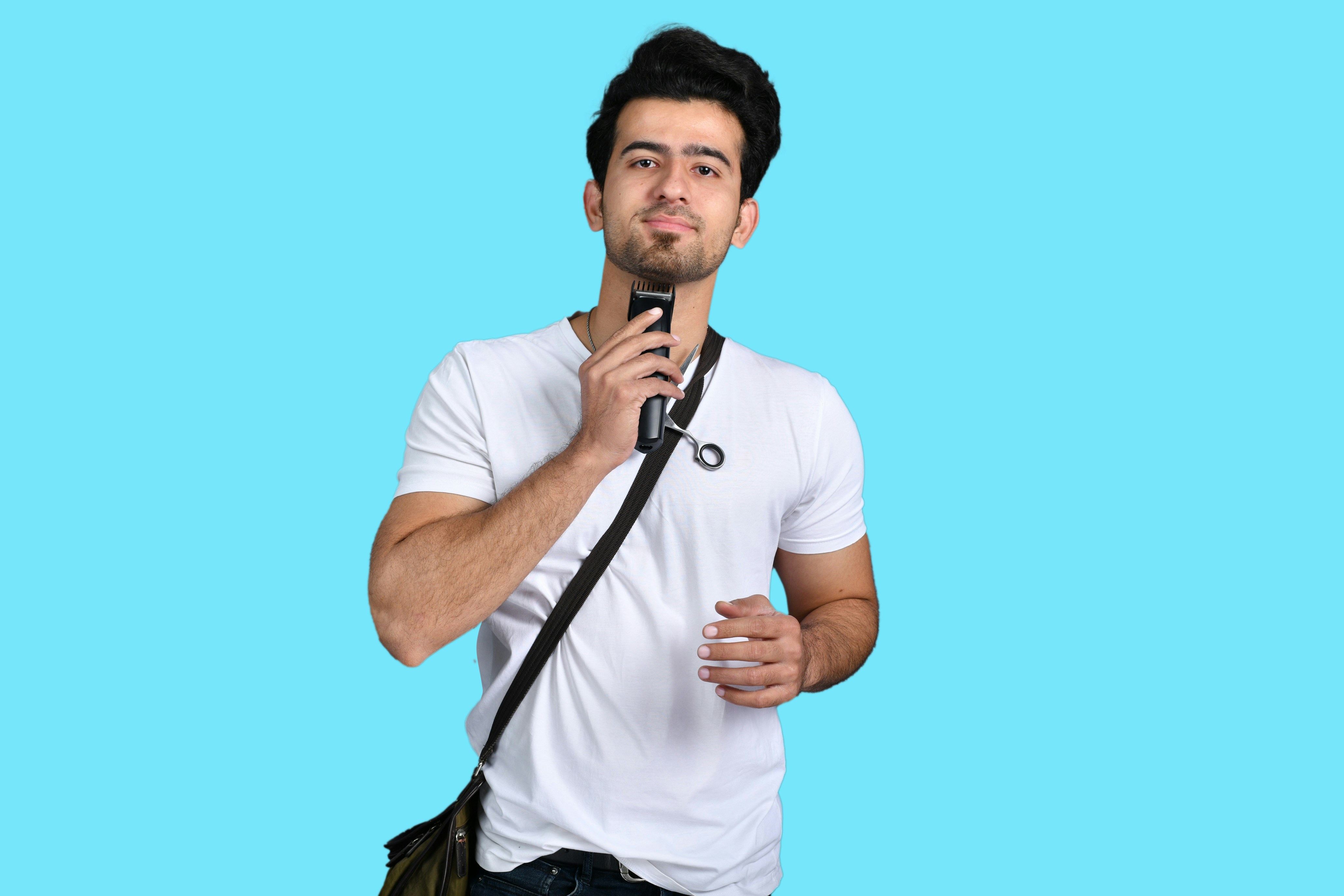 a man holding a microphone