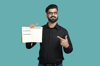 a person holding a piece of paper