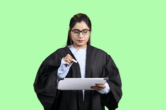 a man holding a piece of paper