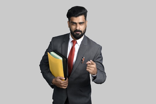 a man holding a book