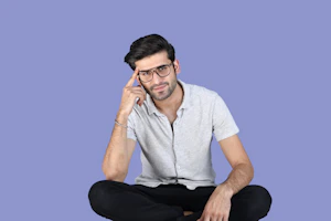 a man sitting on a chair