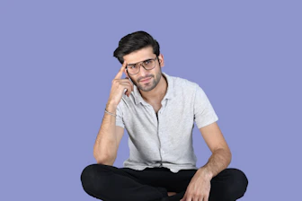 a man sitting on a chair