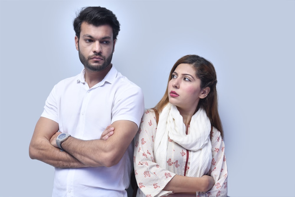 a man and woman posing for a picture