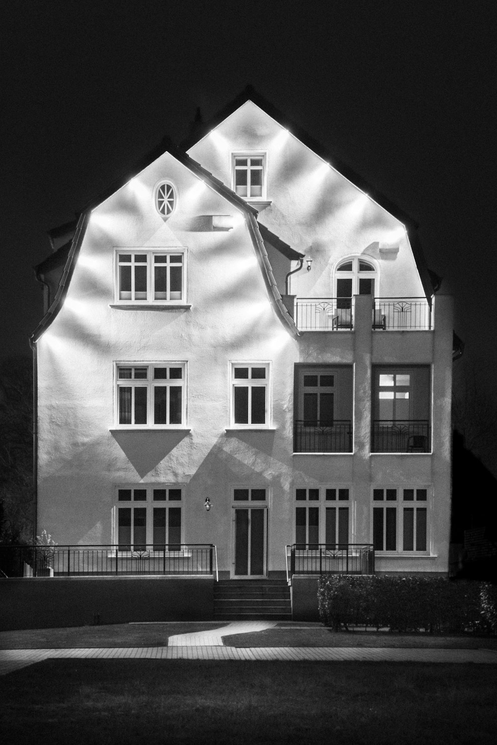 a large house with a large front porch