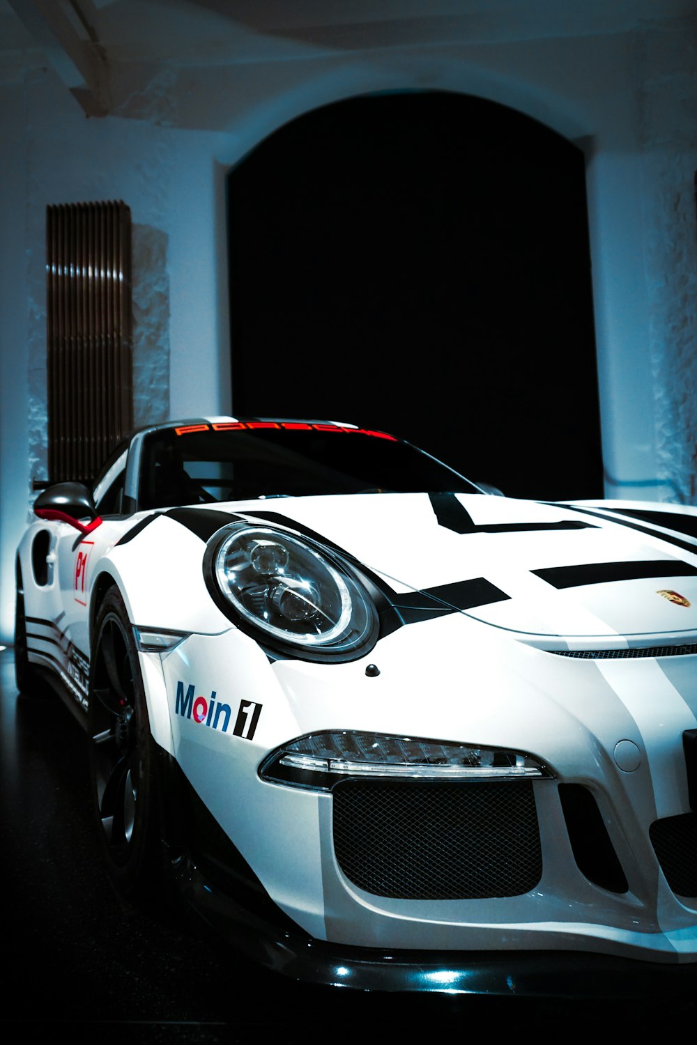 a white sports car