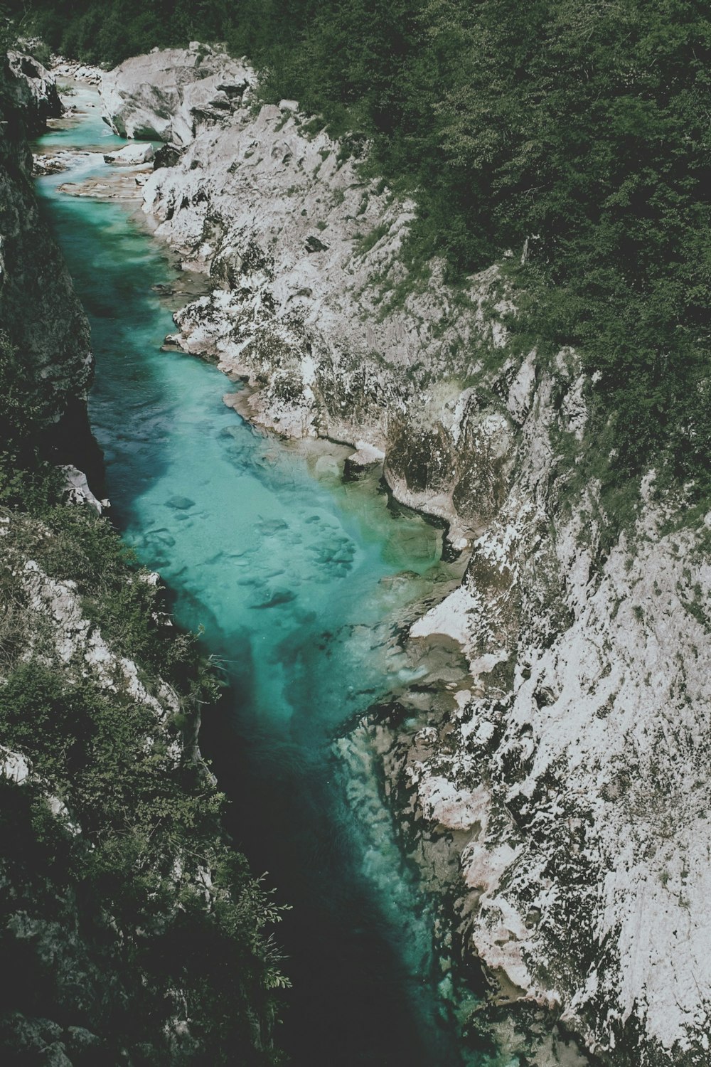 a river with a waterfall