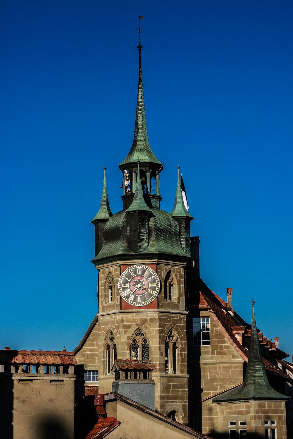 a clock on a tower