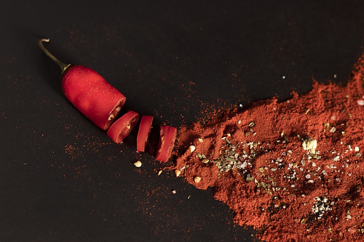 a close-up of a red worm