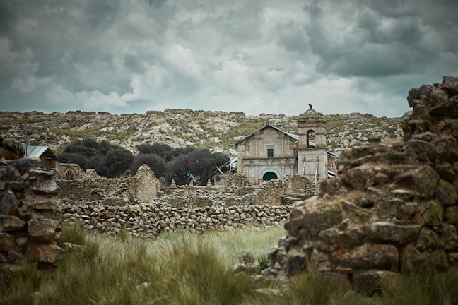 a stone building with a tower