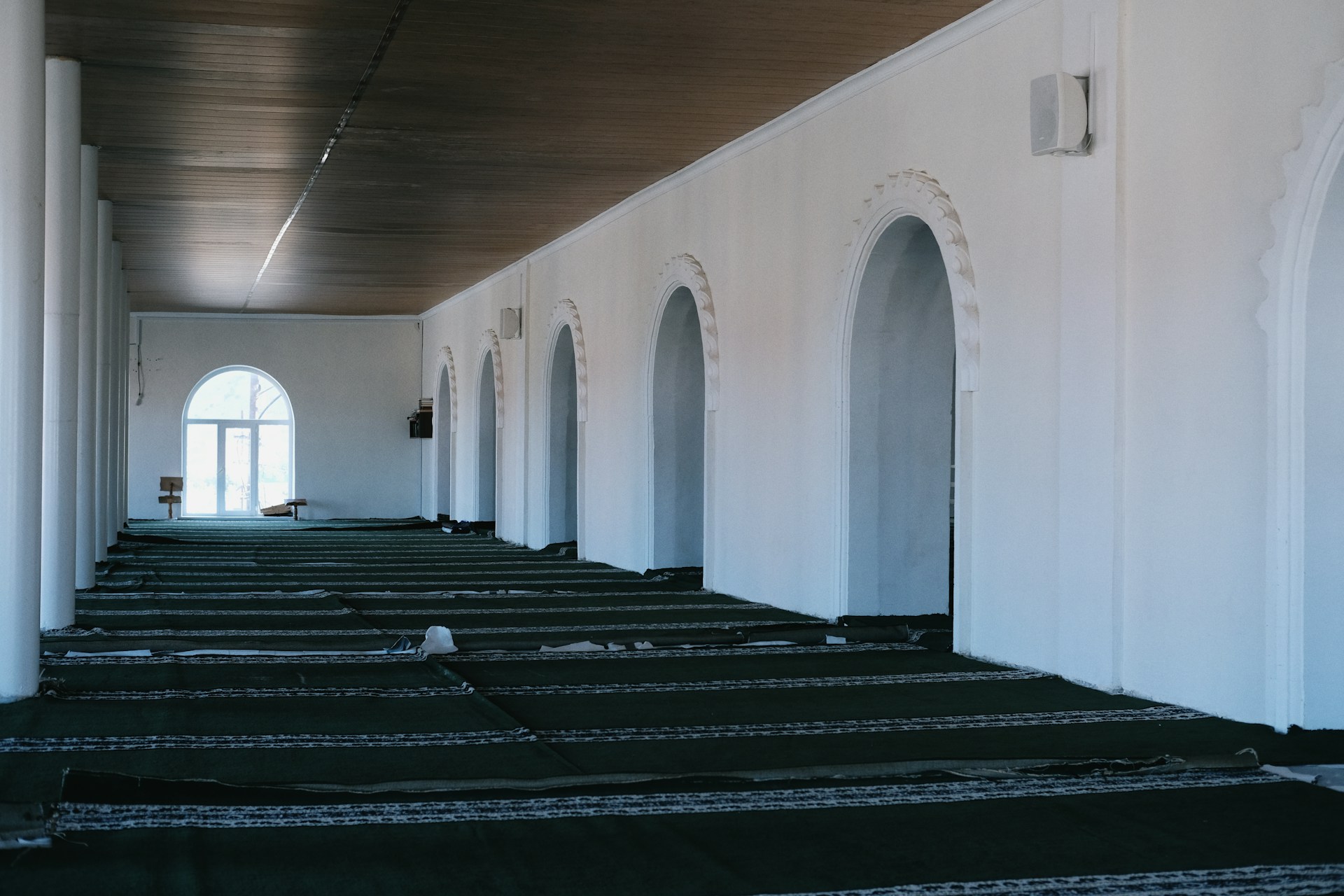 a large staircase in a building