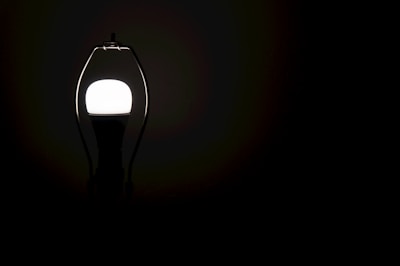 A high-quality emergency lamp displayed in a dark setting.