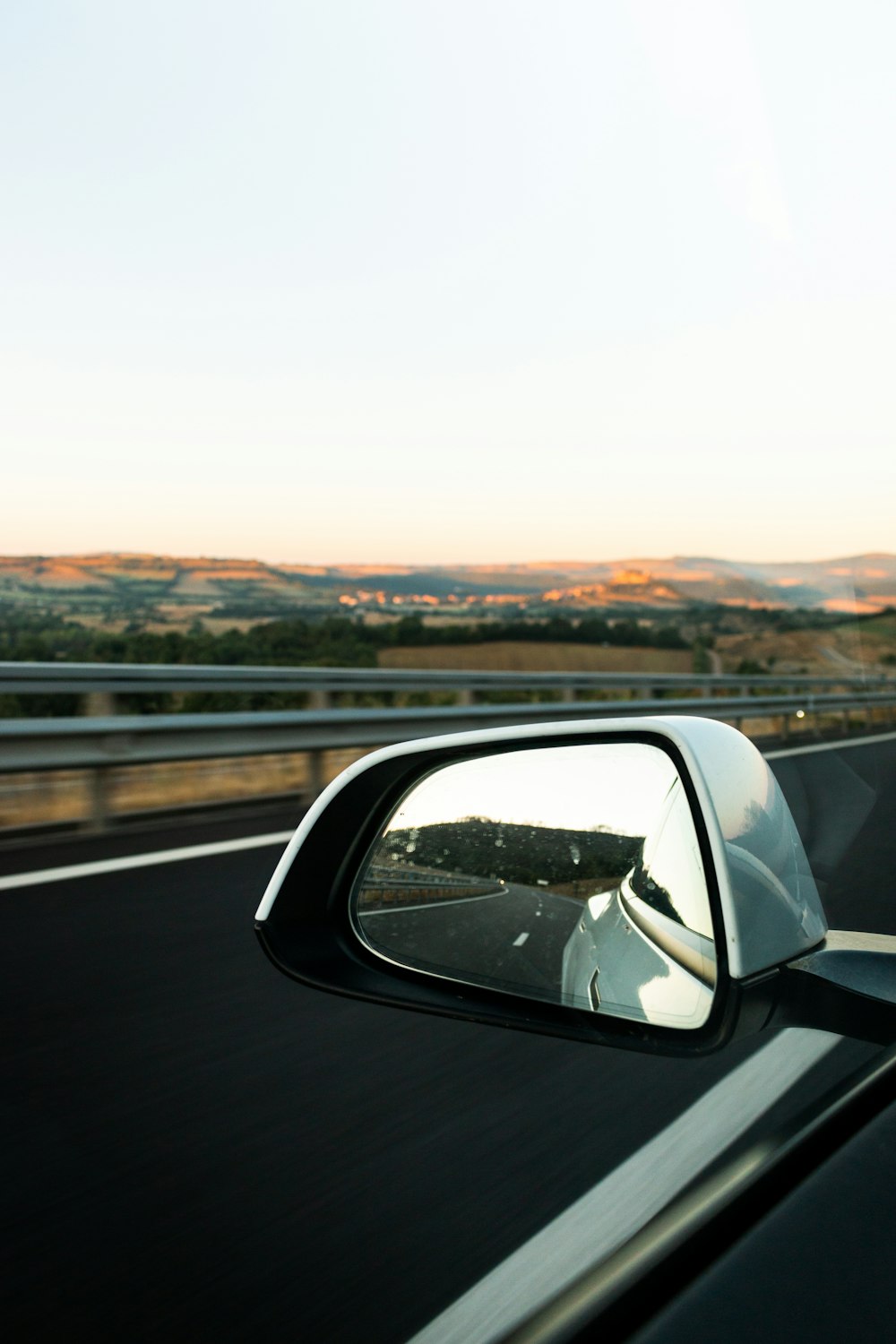 a car driving on a road